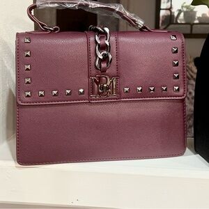Badgley Mischka Studded Plum Handbag